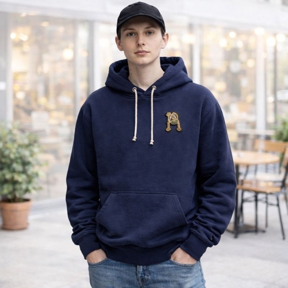 Navy Blue Pullover Hoodie Size S‎